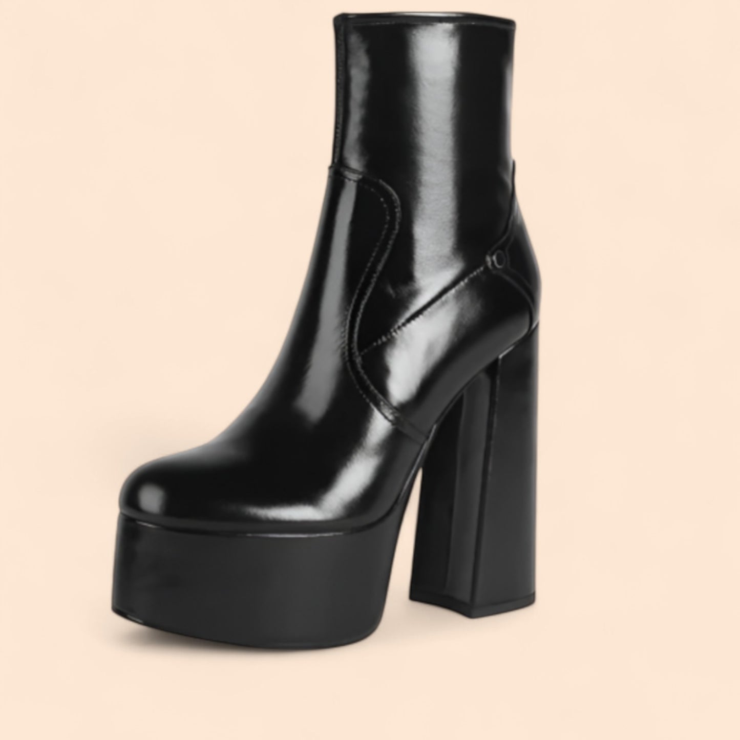 Botines Negros Plataforma Golden Diva