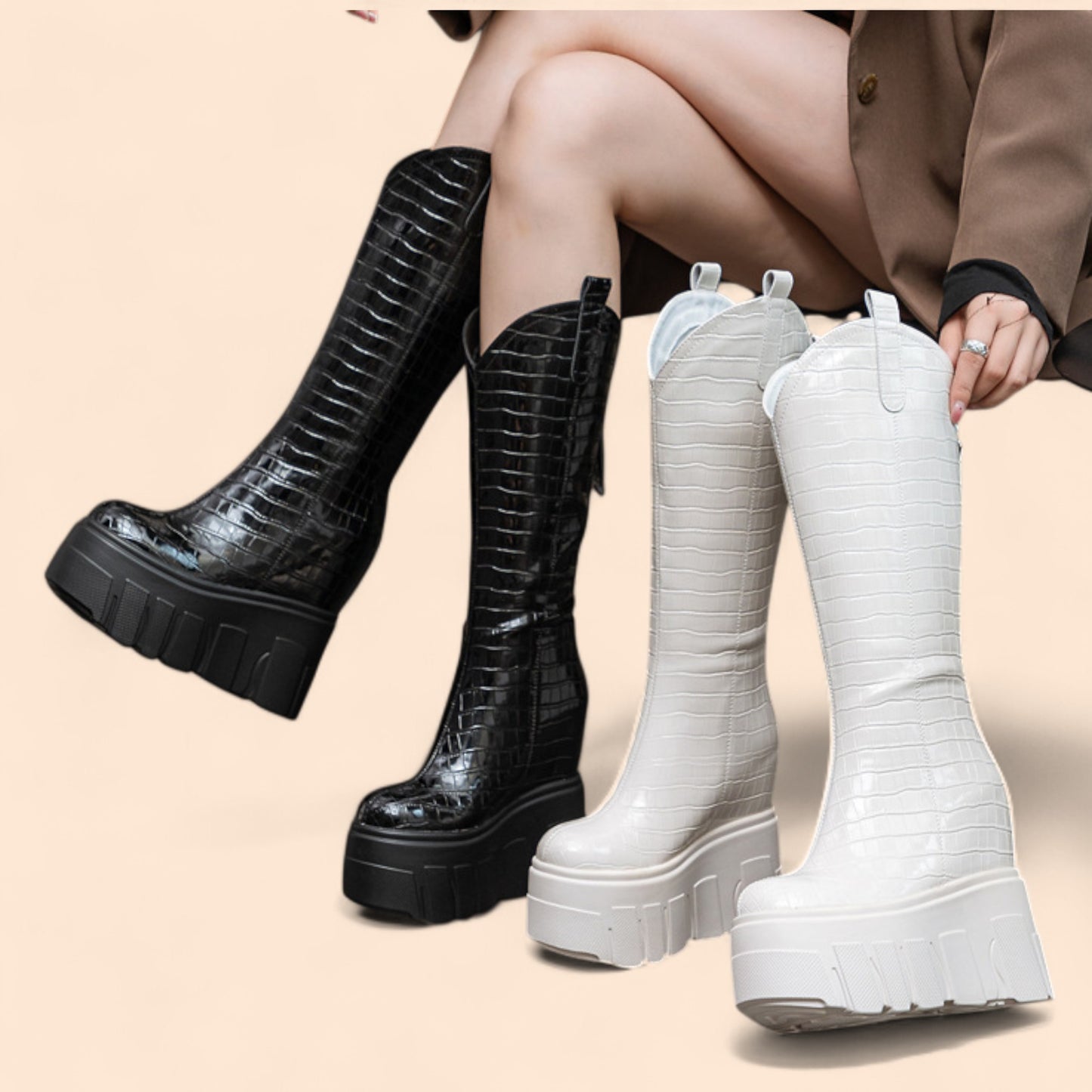 Botas Blancas Plataforma Street Power