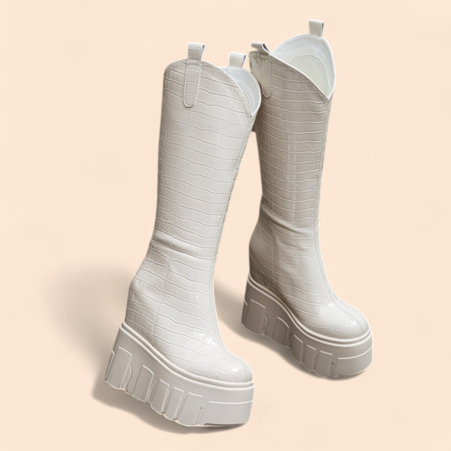 Botas Blancas Plataforma Street Power