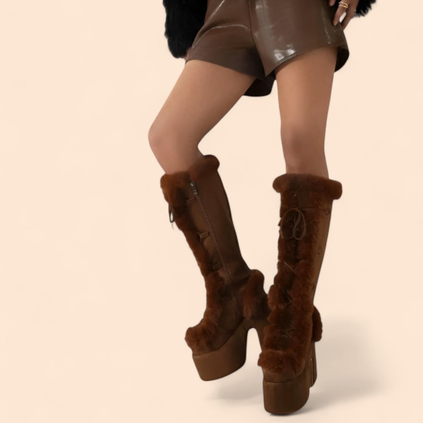 Botas Marrones Plataforma Winter Glam