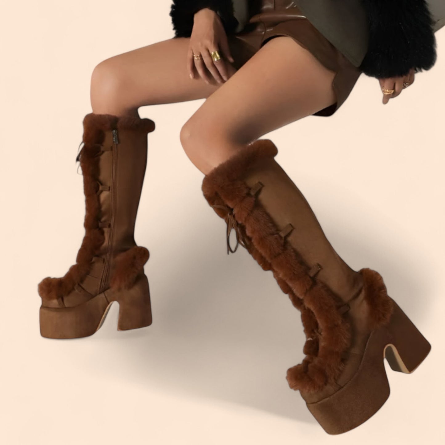 Botas Marrones Plataforma Winter Glam
