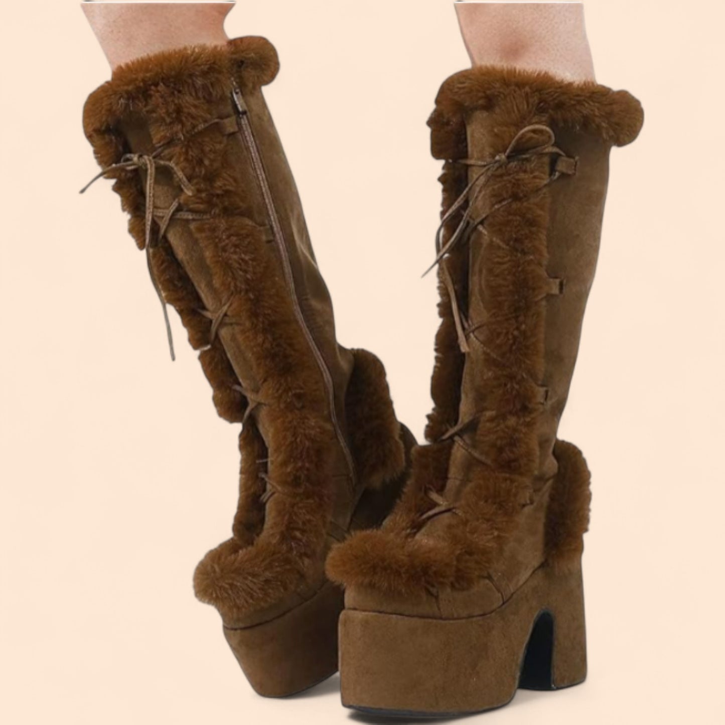 Botas Marrones Plataforma Winter Glam