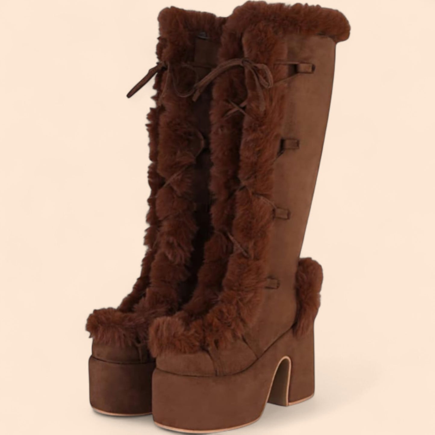 Botas Marrones Plataforma Winter Glam