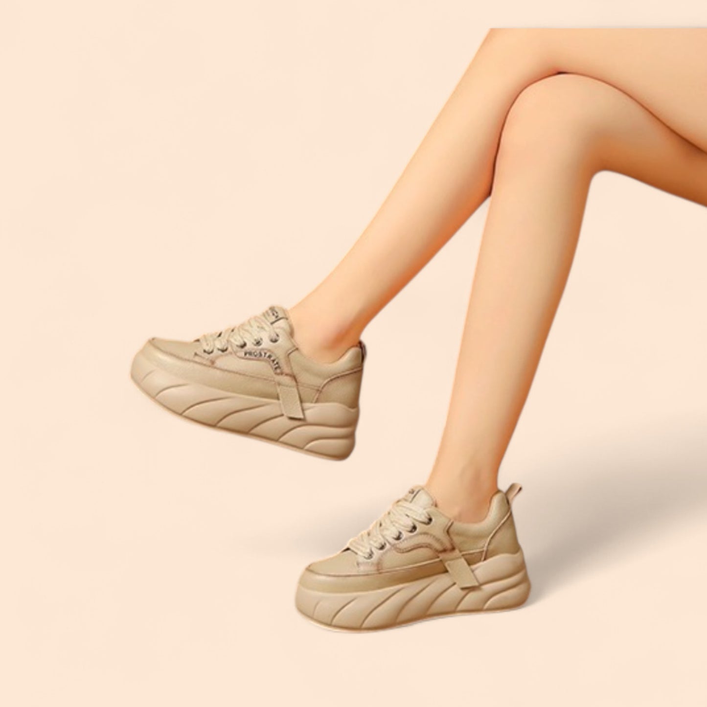 Zapatillas Beige Plataforma Urban Elevate
