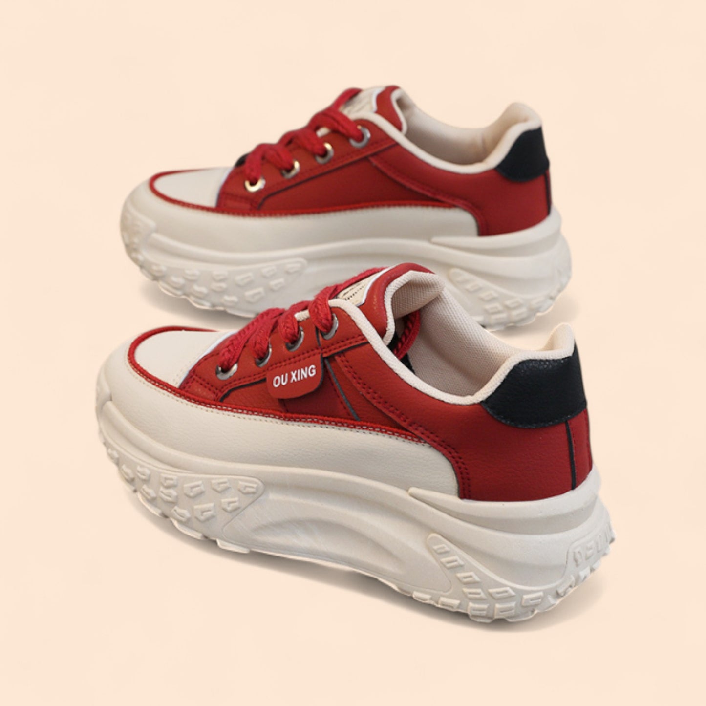 Zapatillas Rojas Mujer Plataforma Extremo Motion