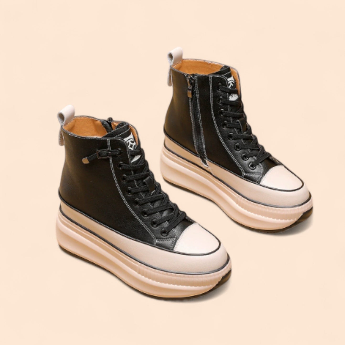 Zapatillas Negras Con Plataforma Altitud
