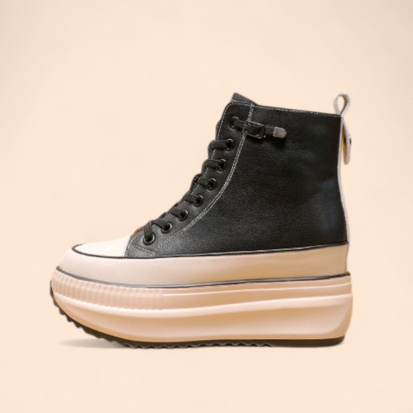 Zapatillas Negras Con Plataforma Altitud
