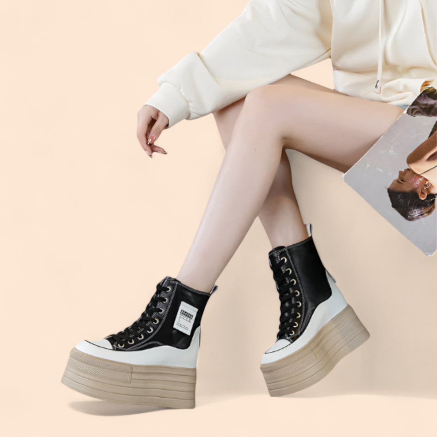 Zapatillas Negras Con Plataforma Titania