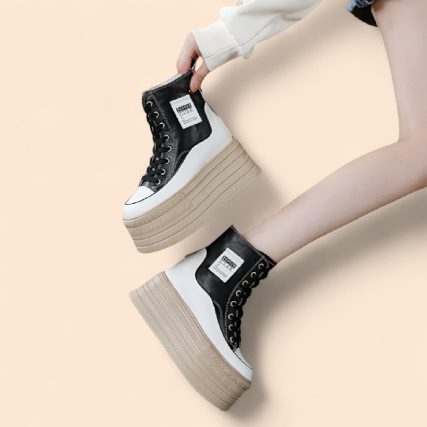Zapatillas Negras Con Plataforma Titania