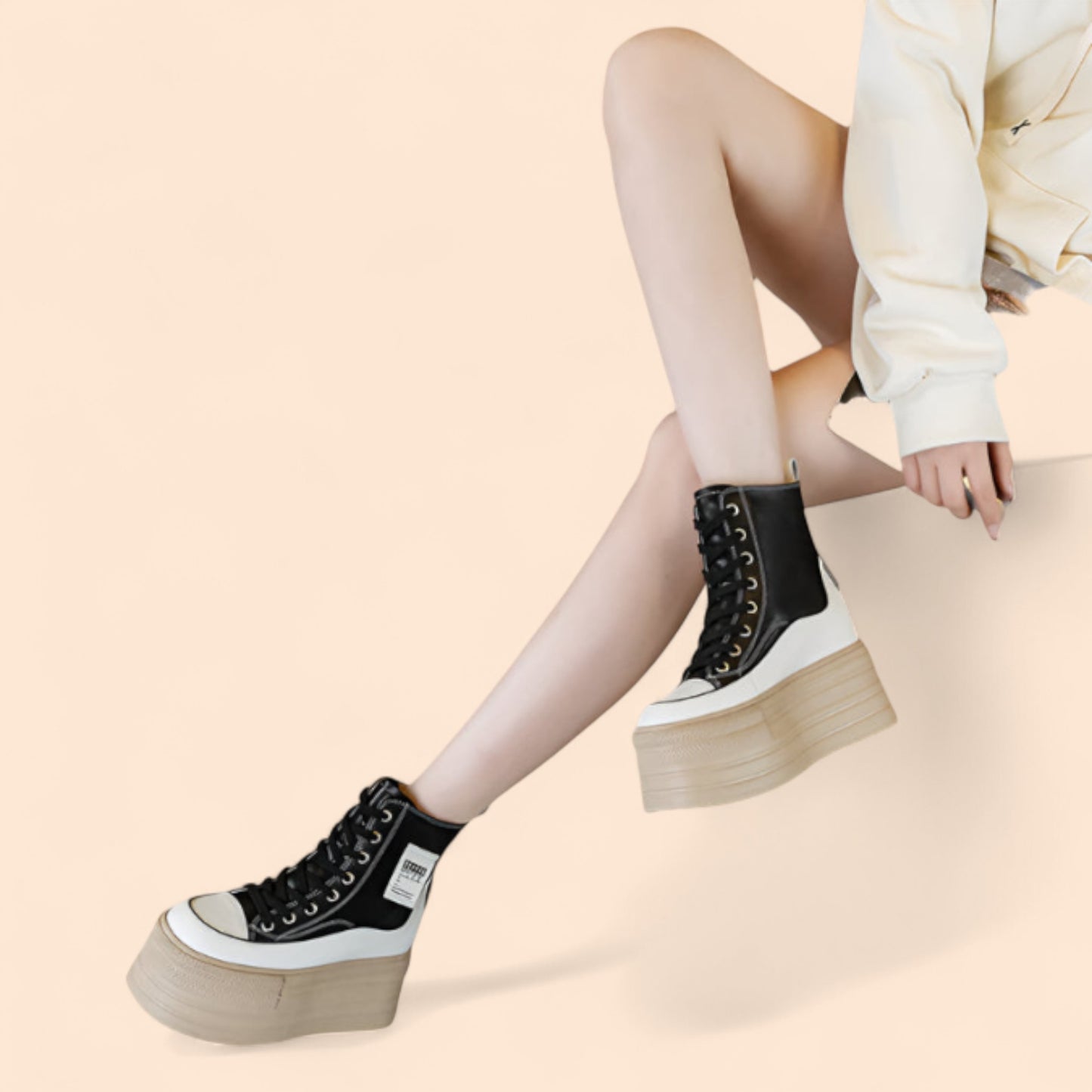 Zapatillas Negras Con Plataforma Titania