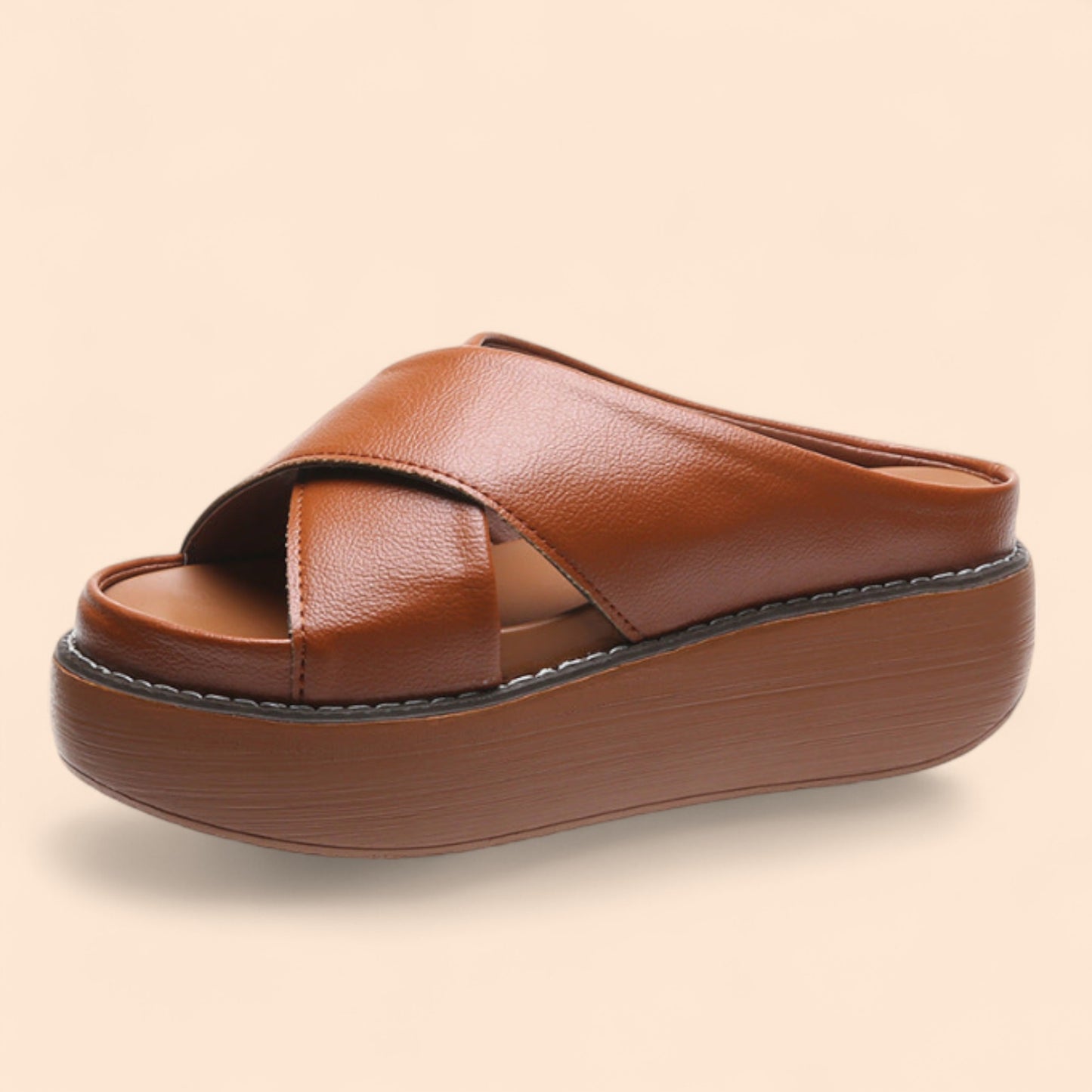 Chanclas Marrones Plataforma Altura Zen