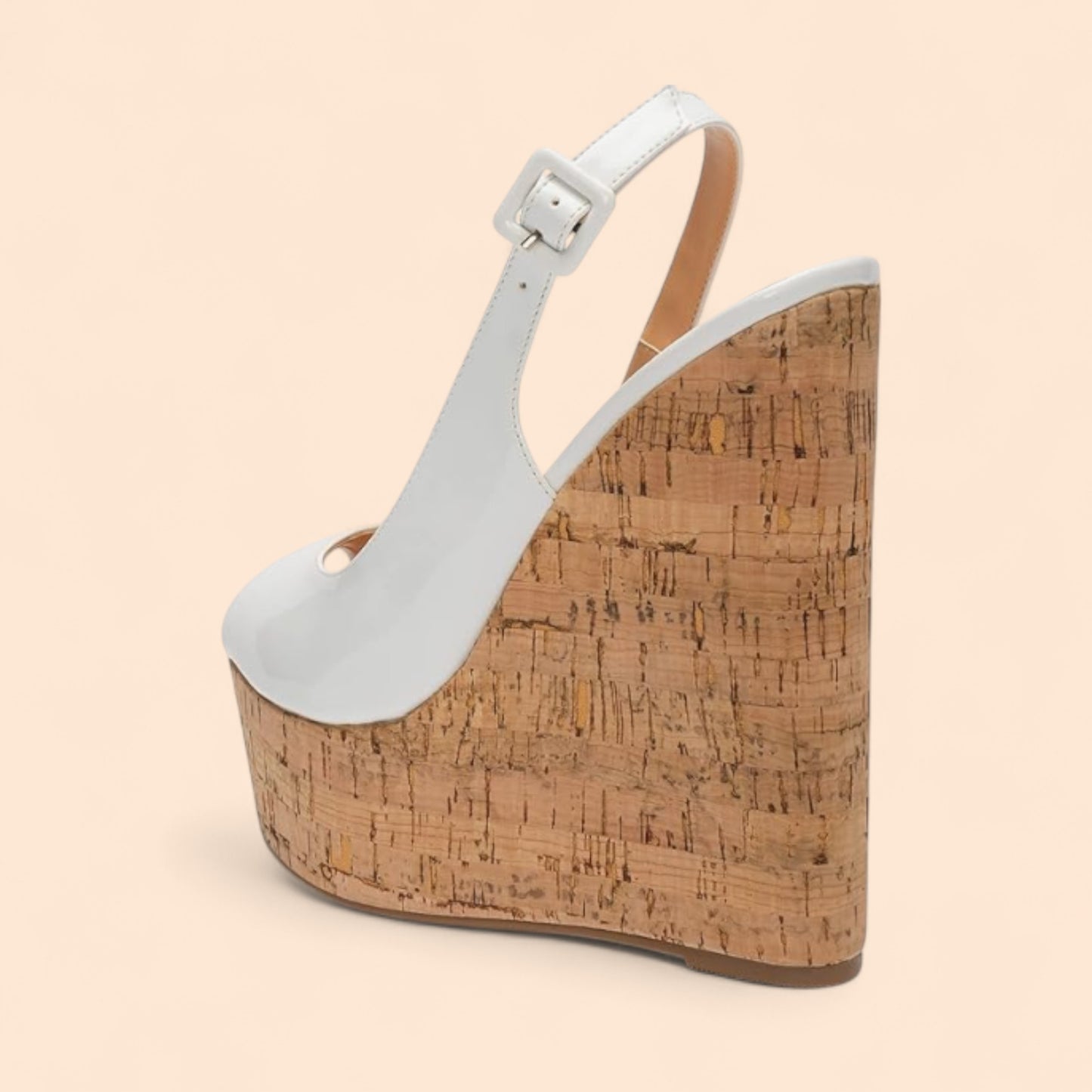 Sandalias Plataforma Blancas Linea Elegante