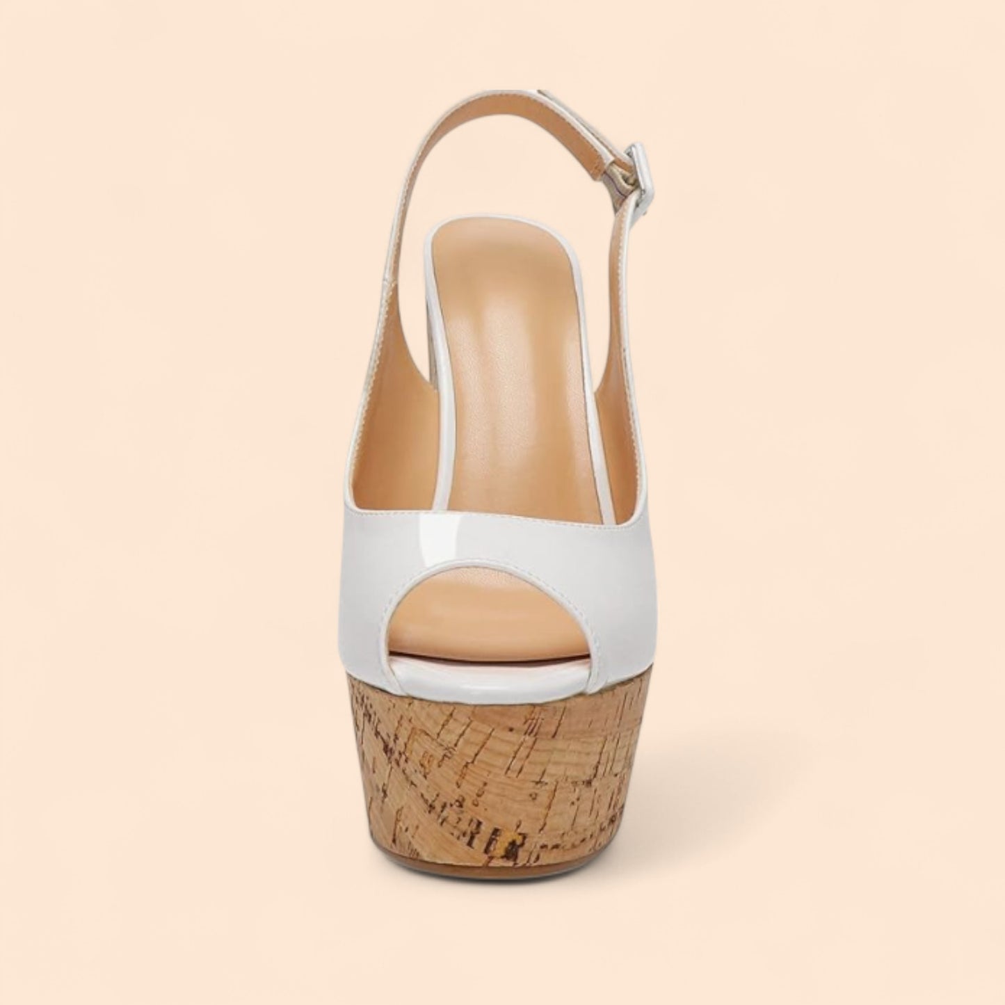 Sandalias Plataforma Blancas Linea Elegante