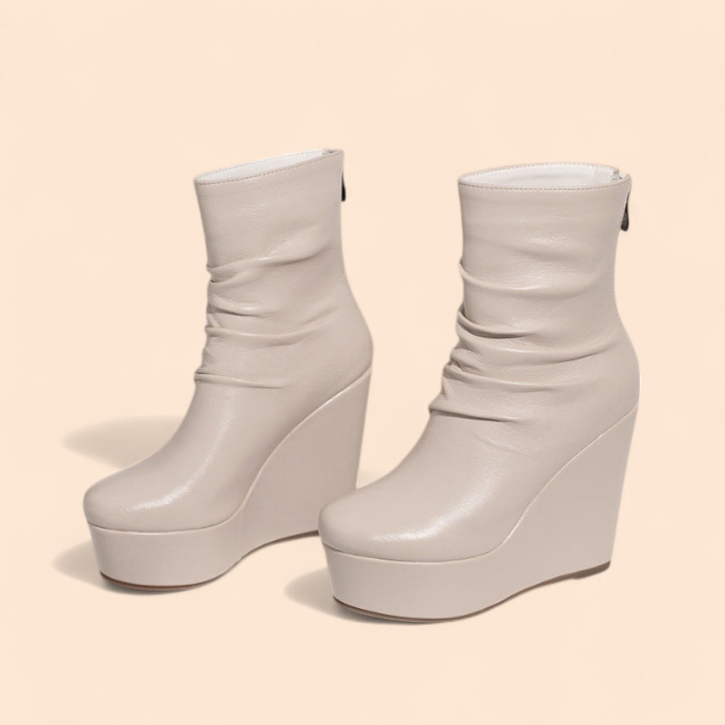 Botines Plataforma Beige Eterna