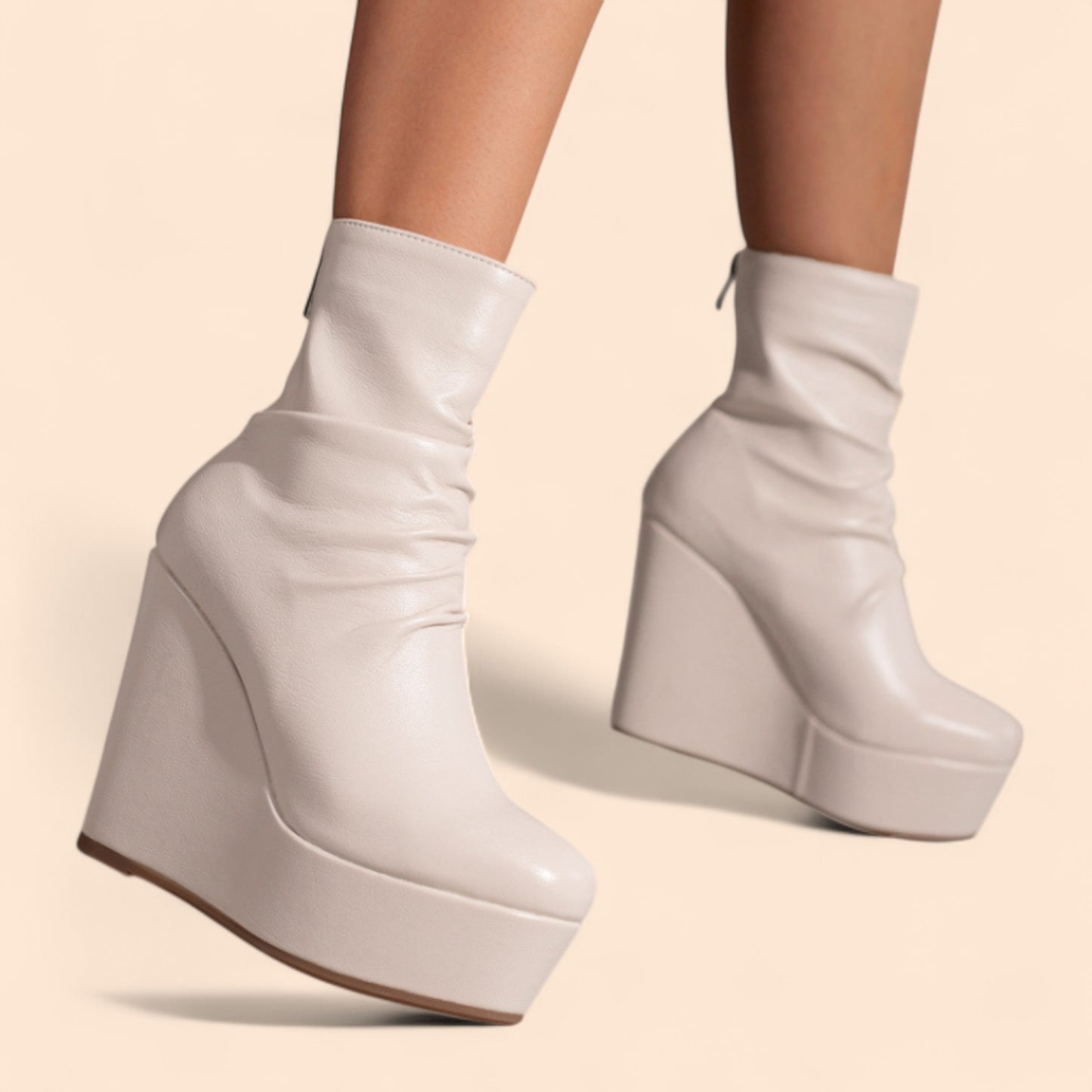 Botines Plataforma Beige Eterna