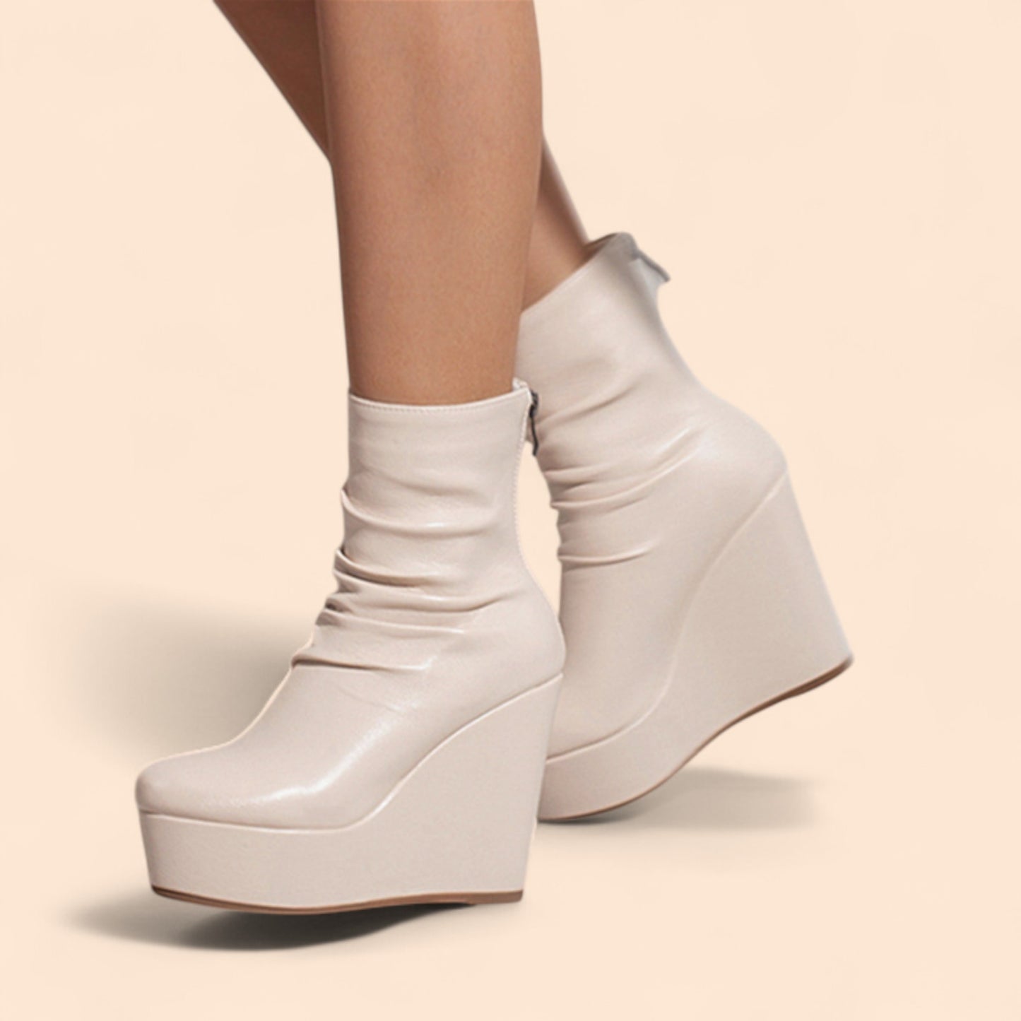 Botines Plataforma Beige Eterna