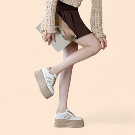 Zapatillas Beige Plataforma Mujer Euforia