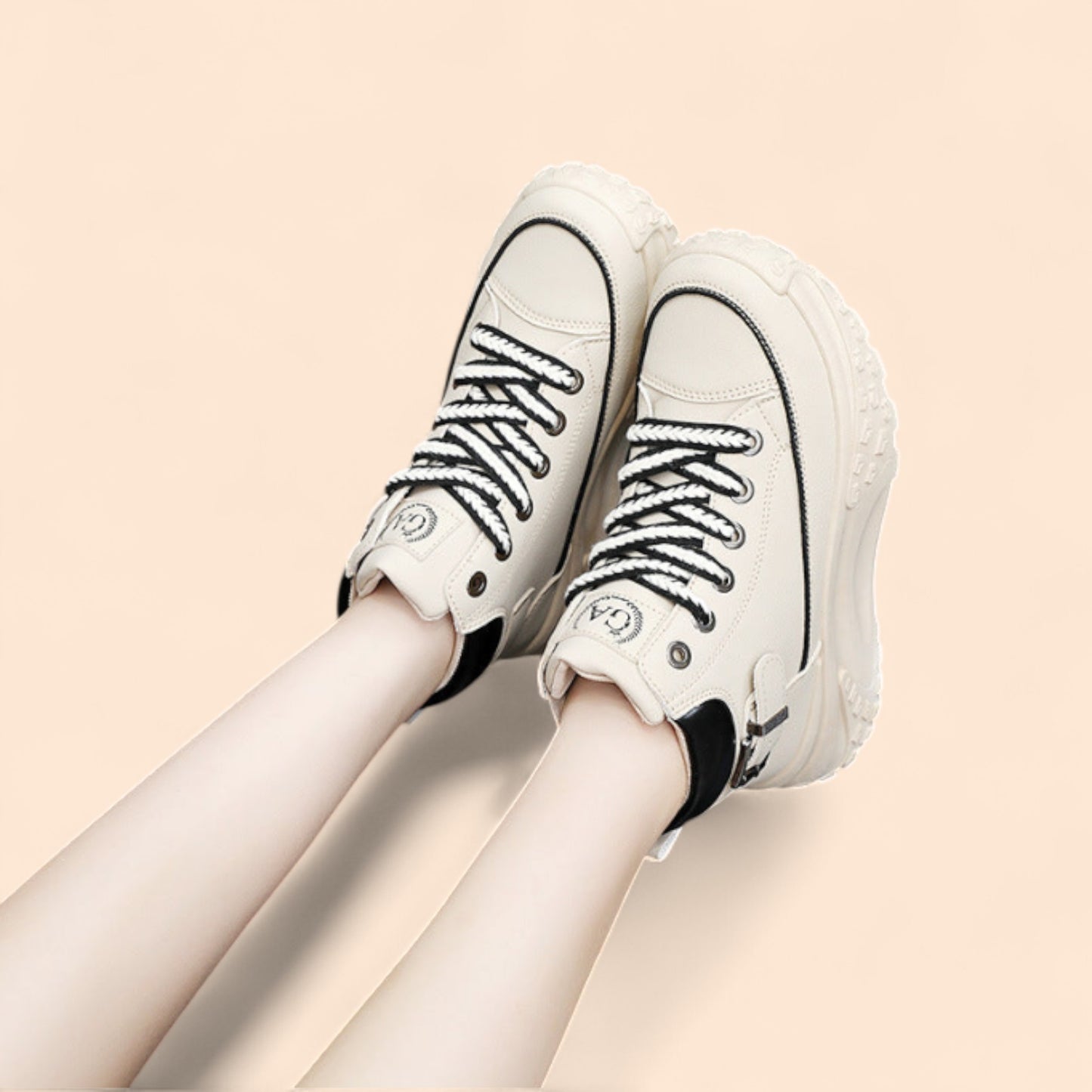 Zapatillas Beige Plataforma Mujer Épica