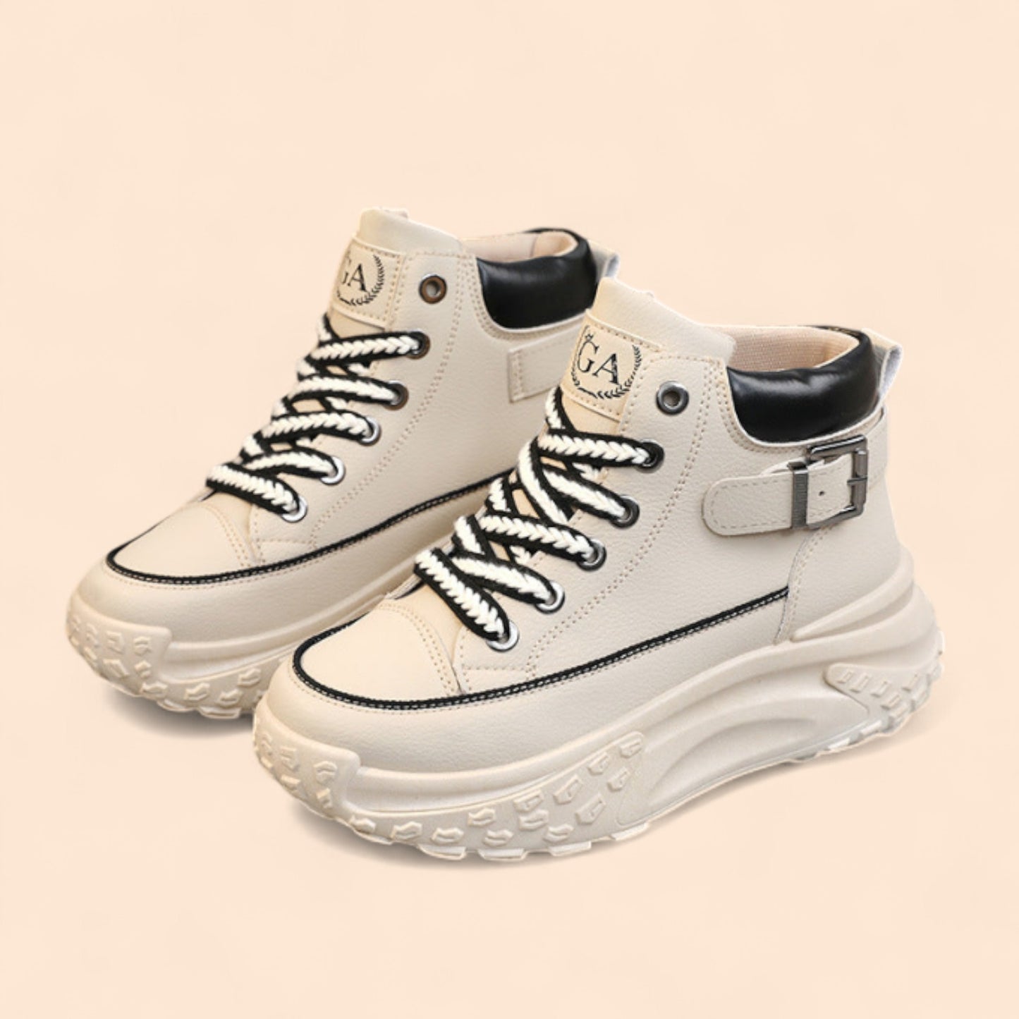 Zapatillas Beige Plataforma Mujer Épica
