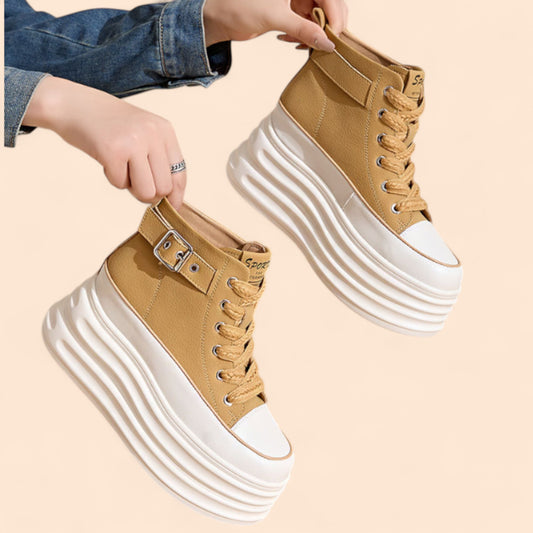 Zapatillas Beige Plataforma Eclipse