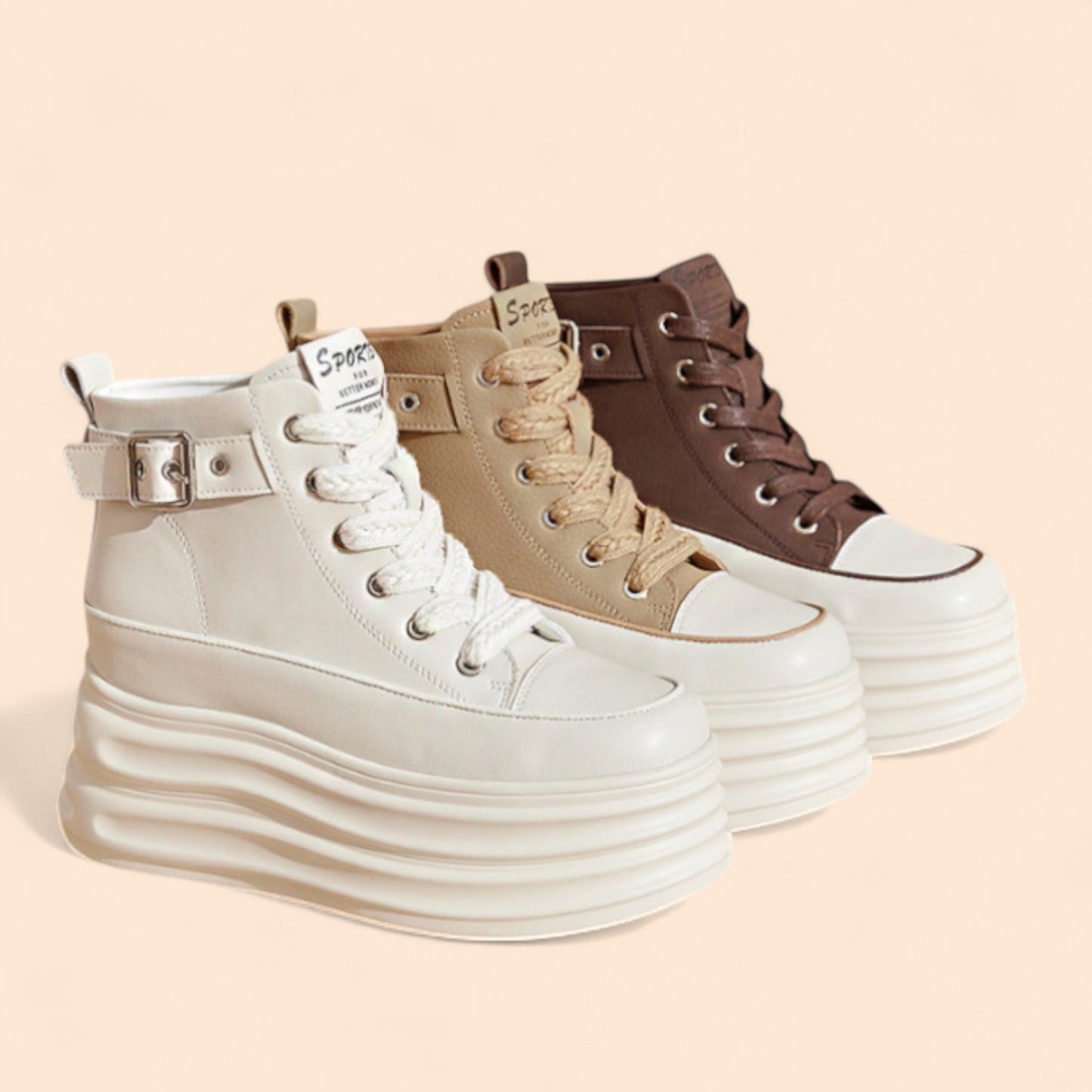 Zapatillas Blancas Plataforma Eclipse