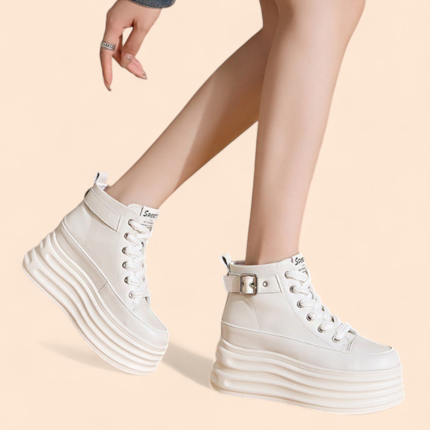 Zapatillas Blancas Plataforma Eclipse