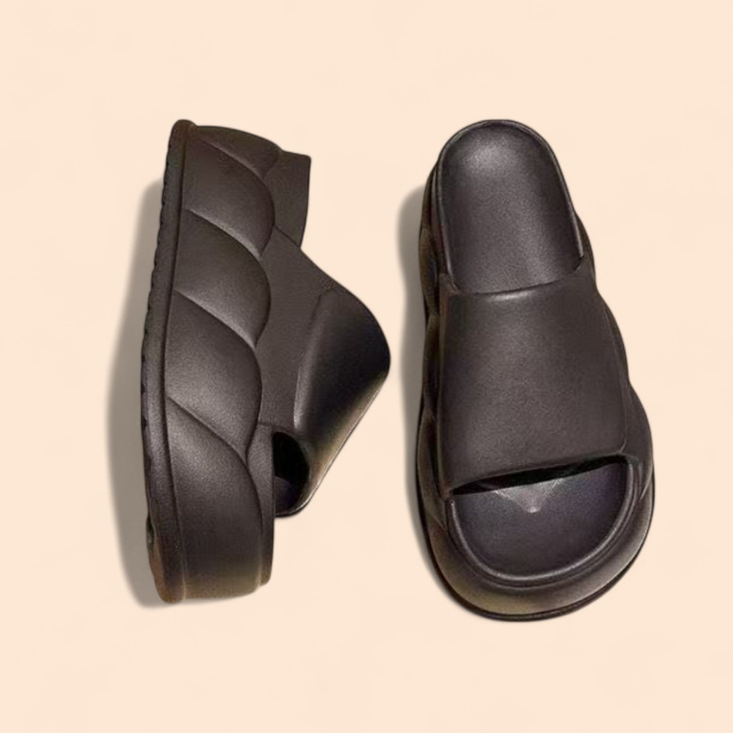 Chanclas Negras Plataforma Bruma