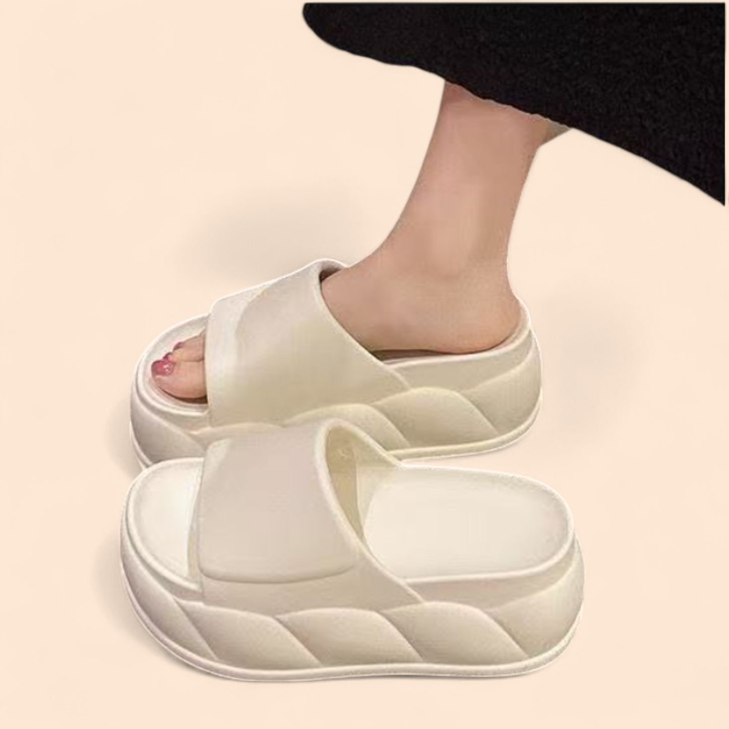Chanclas Blancas Plataforma Bruma