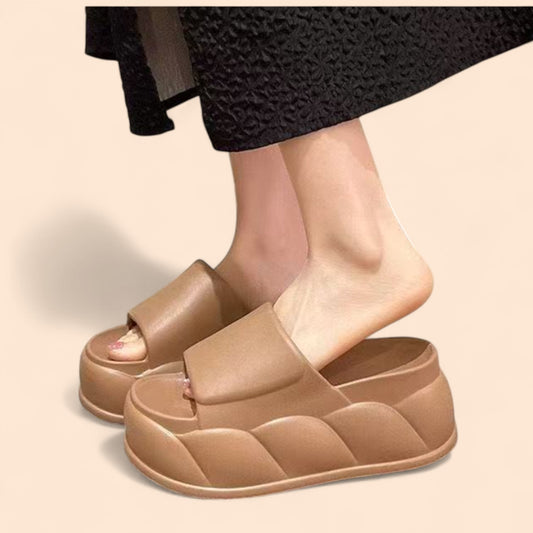 Chanclas Marrones Plataforma Bruma