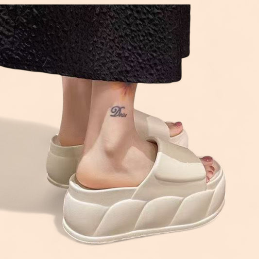 Chanclas Blancas Plataforma Bruma