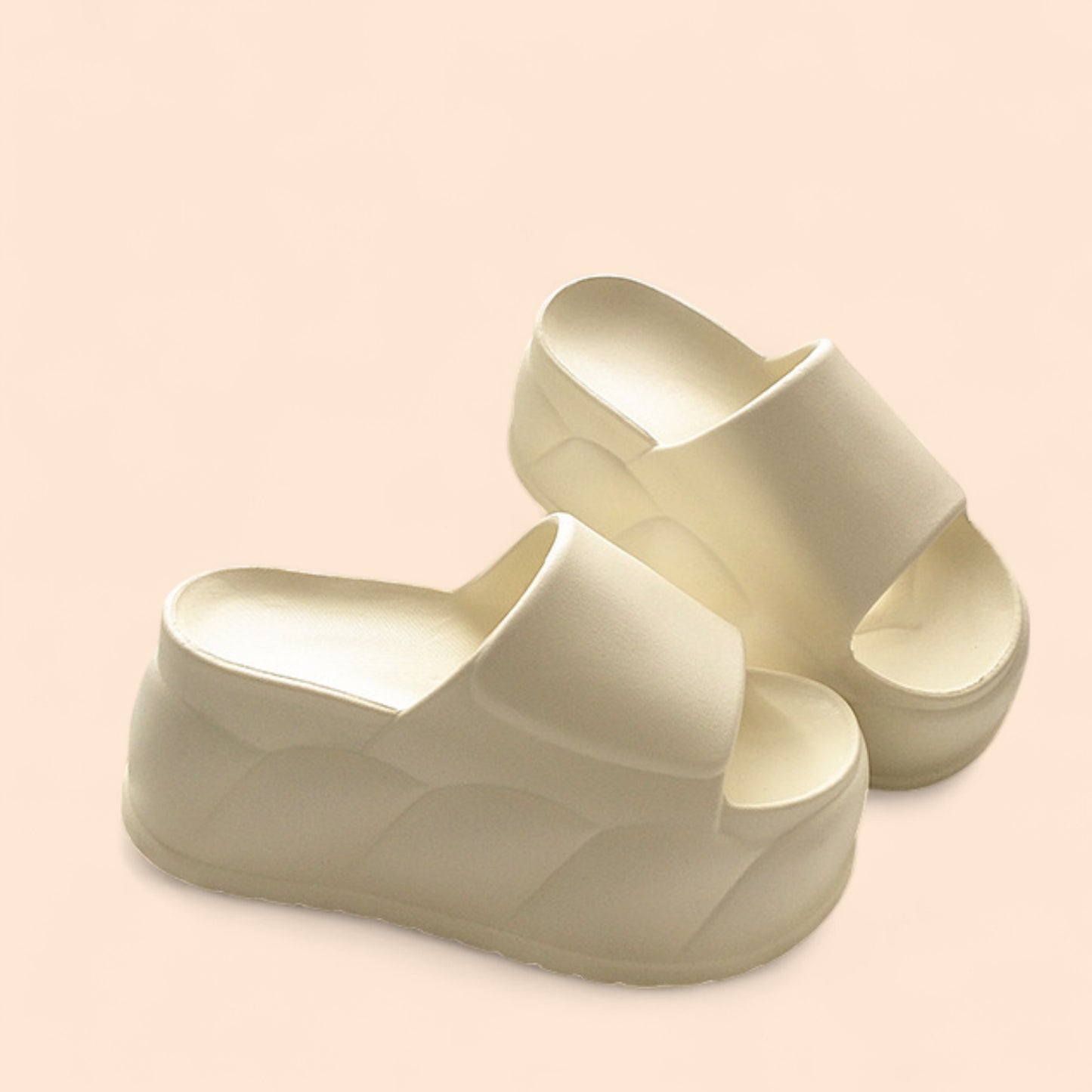 Chanclas Blancas Plataforma Bruma