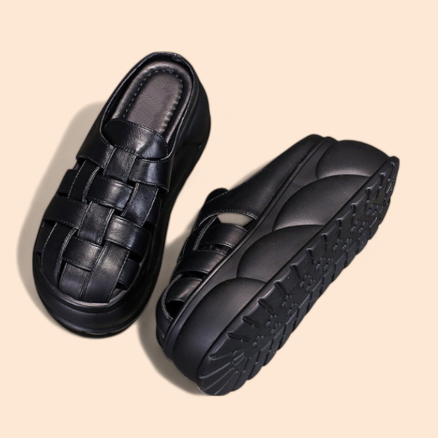 Chanclas Negras Plataforma Formentera