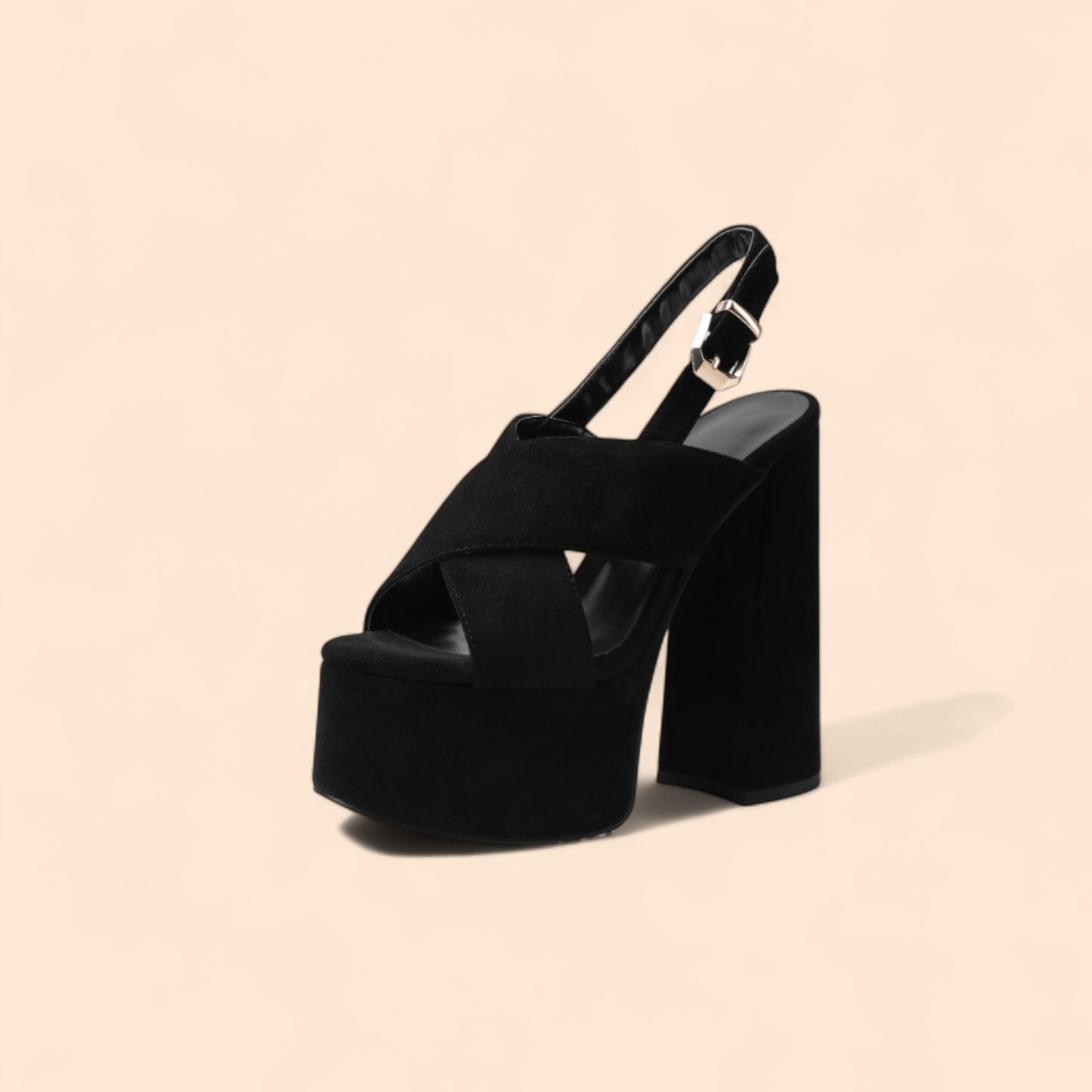 Sandalias Negras Plataforma Luna Negra