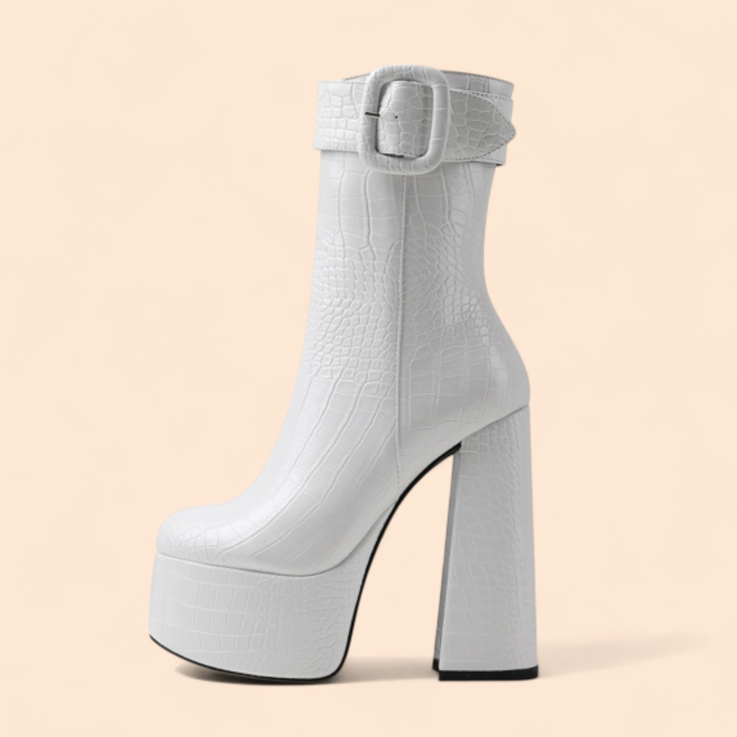 Botines Blancos Plataforma Reina Salvaje