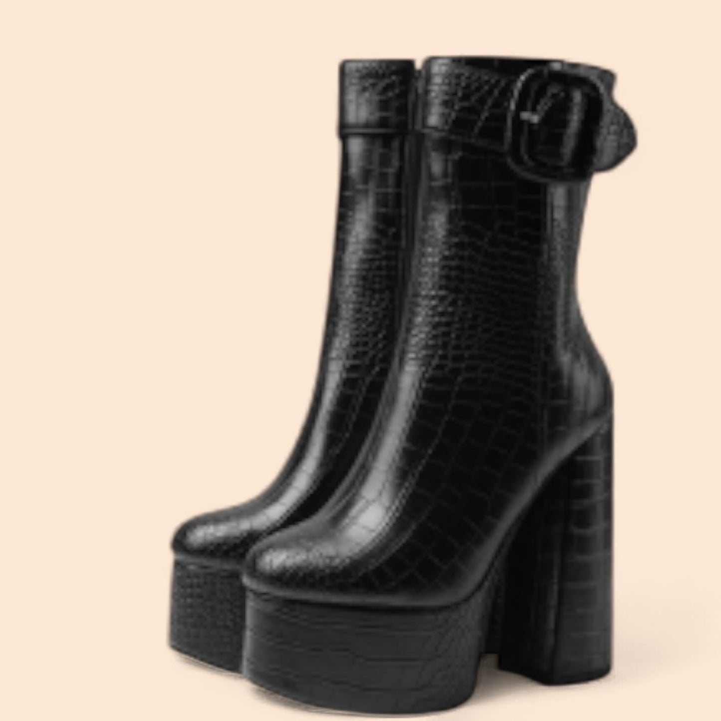 Botines Negros Plataforma Reina Salvaje