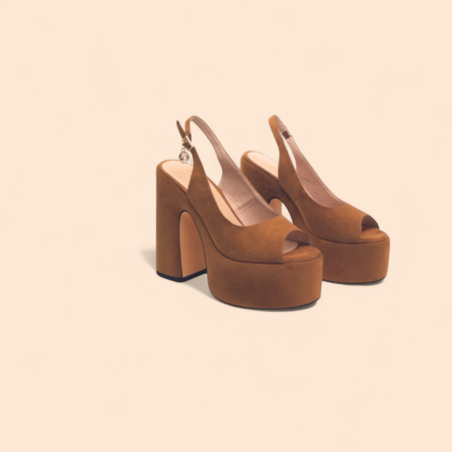 Sandalias Marrones Plataforma Alzada