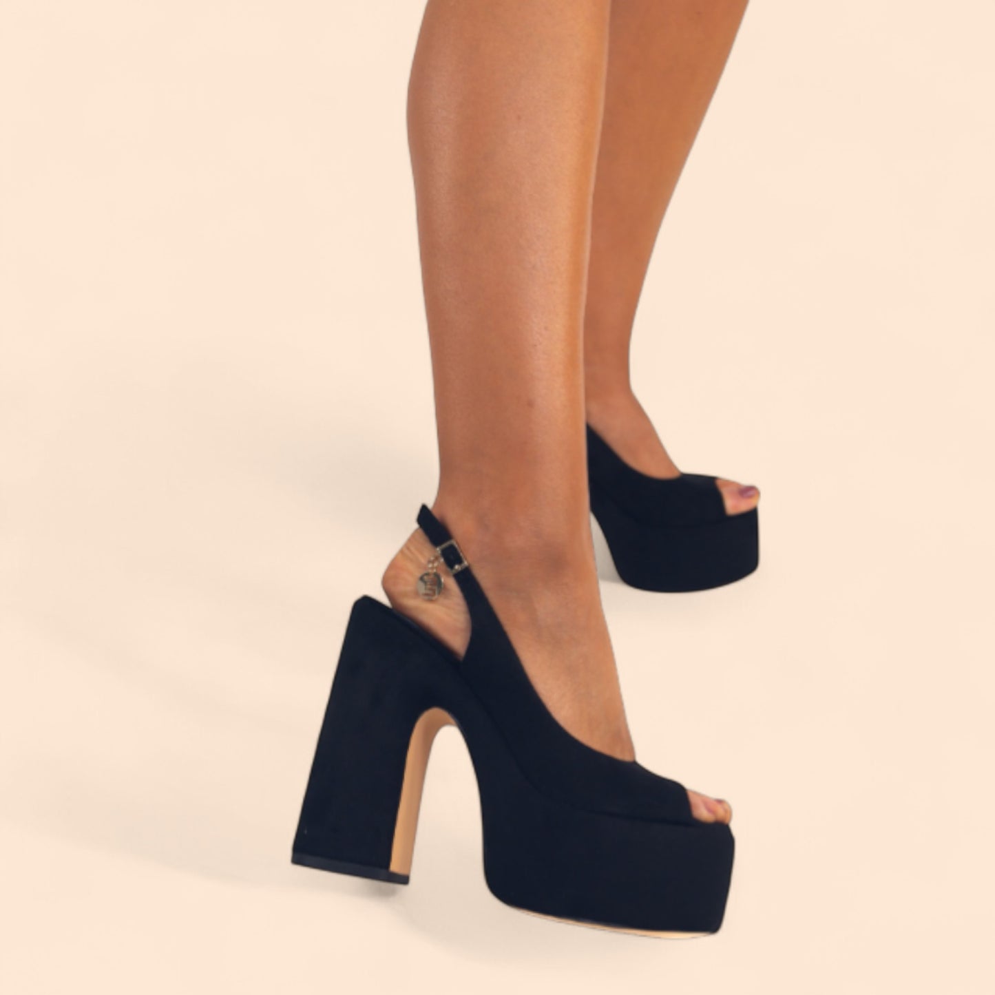 Sandalias Negras Plataforma Alzada