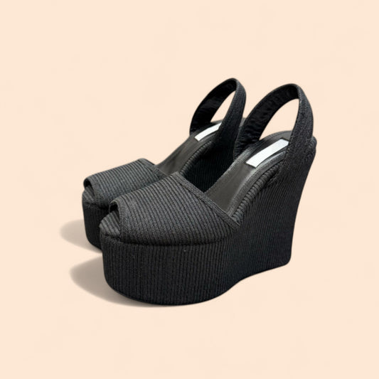 sandalias Negras Plataforma Cumbre