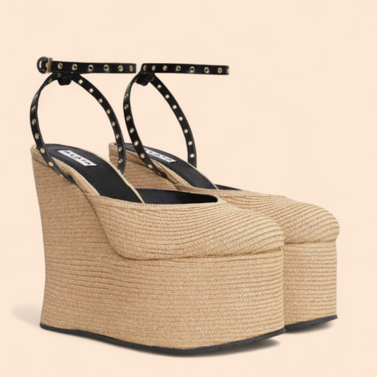 Sandalias Plataforma Beige Maranta