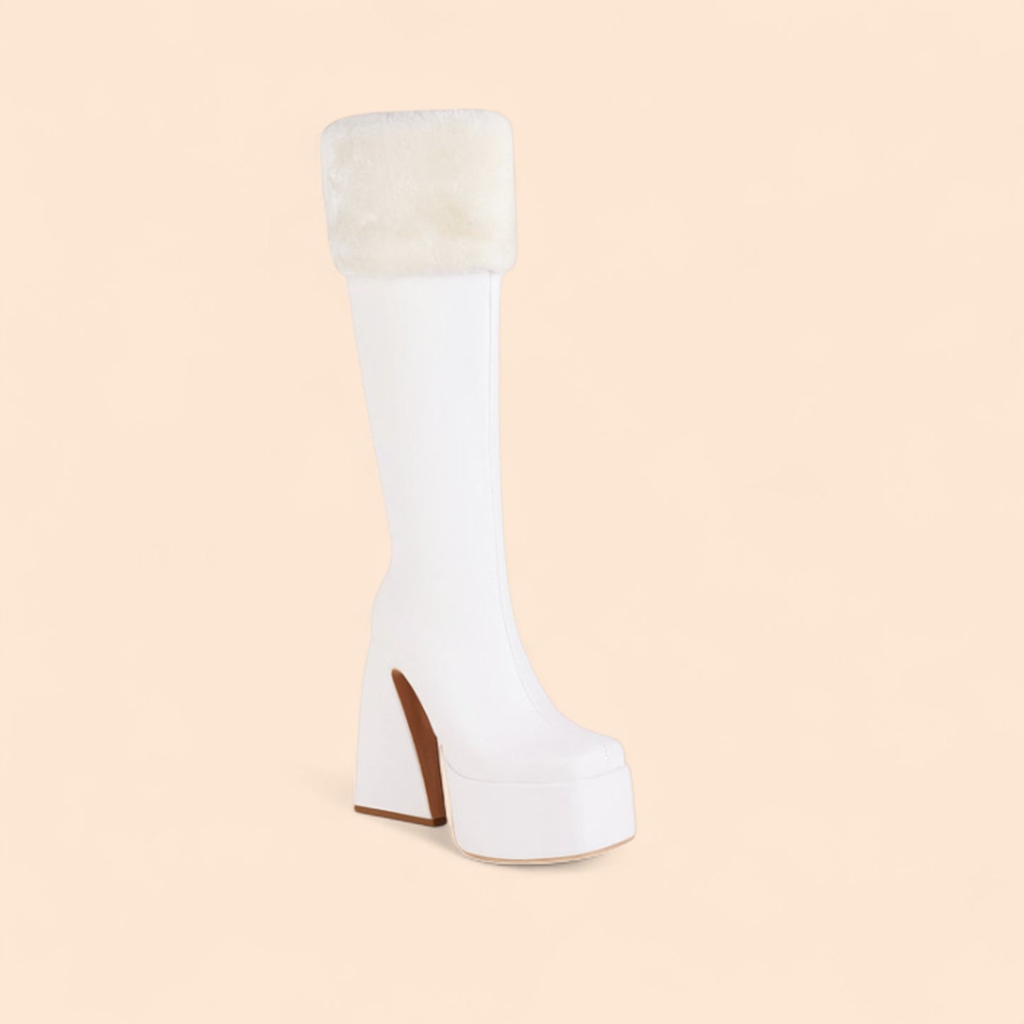 Botas Blancas Plataforma Valentina