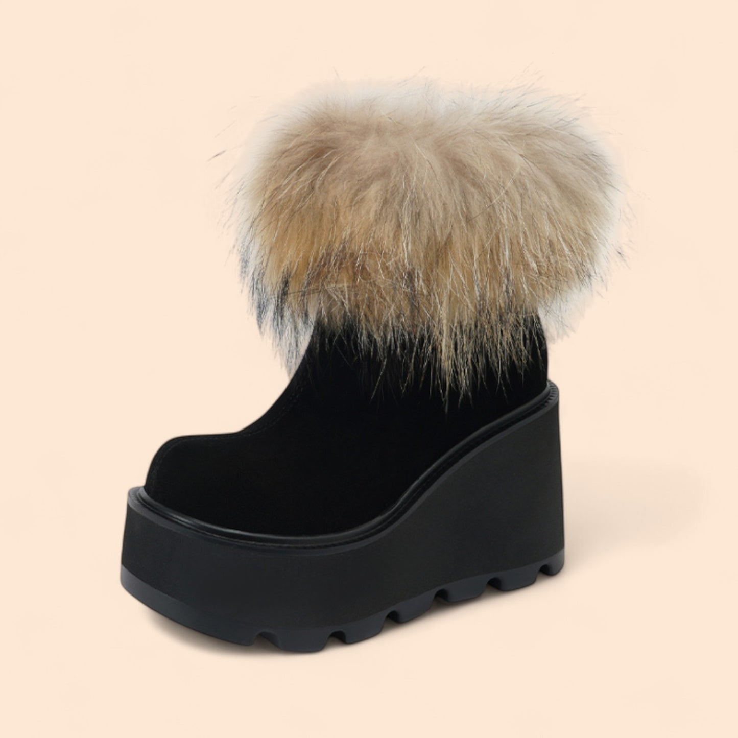 Botines Negros Plataforma Esquía