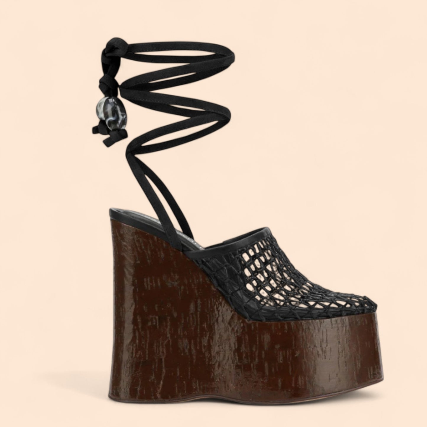 Sandalias Negras Plataforma Sirena