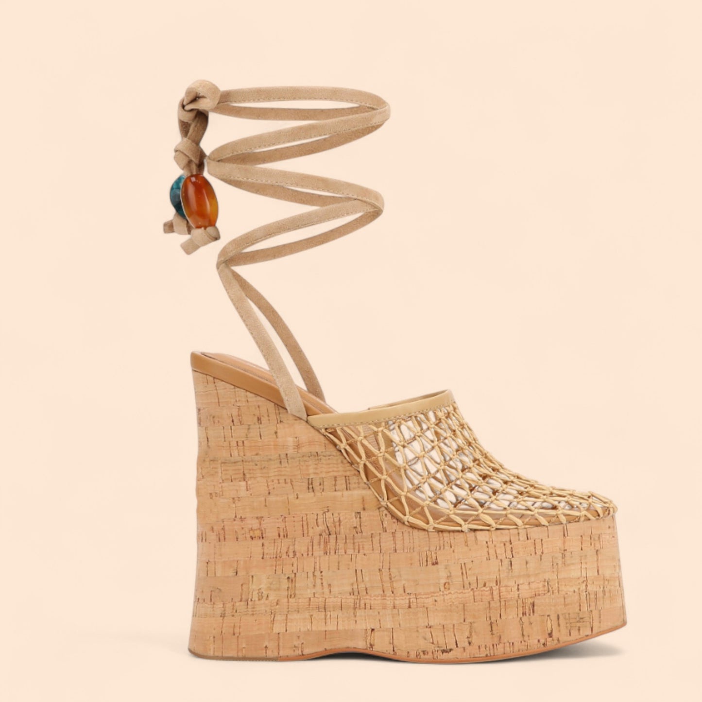 Sandalias Plataforma Beige Sirena