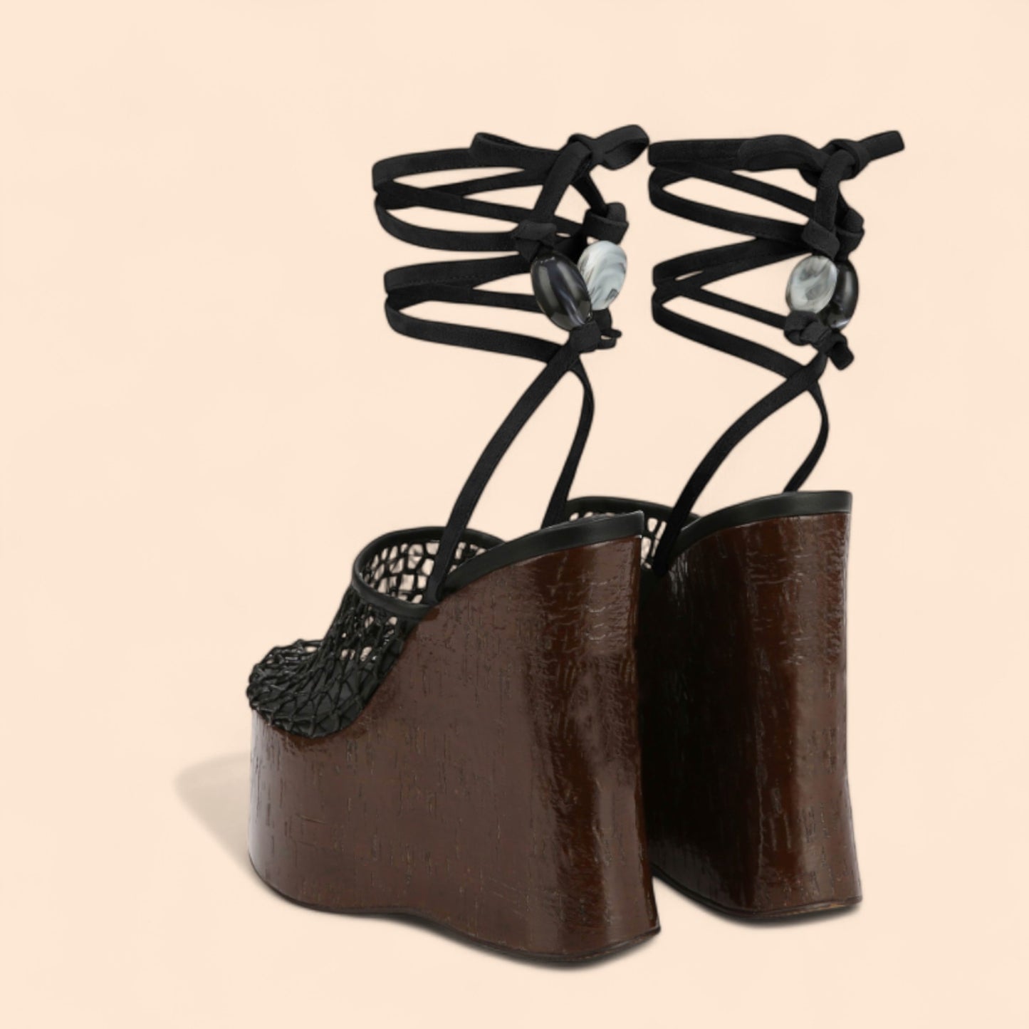 Sandalias Negras Plataforma Sirena