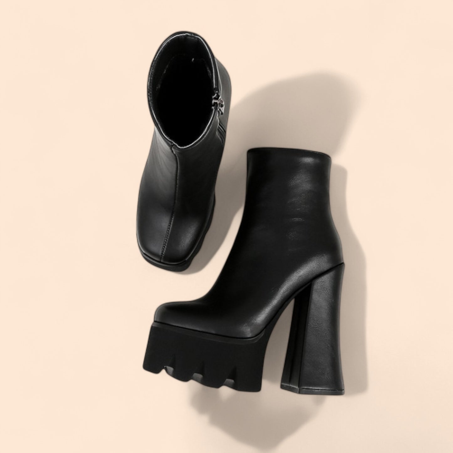 Botines Negros Plataforma Fiera