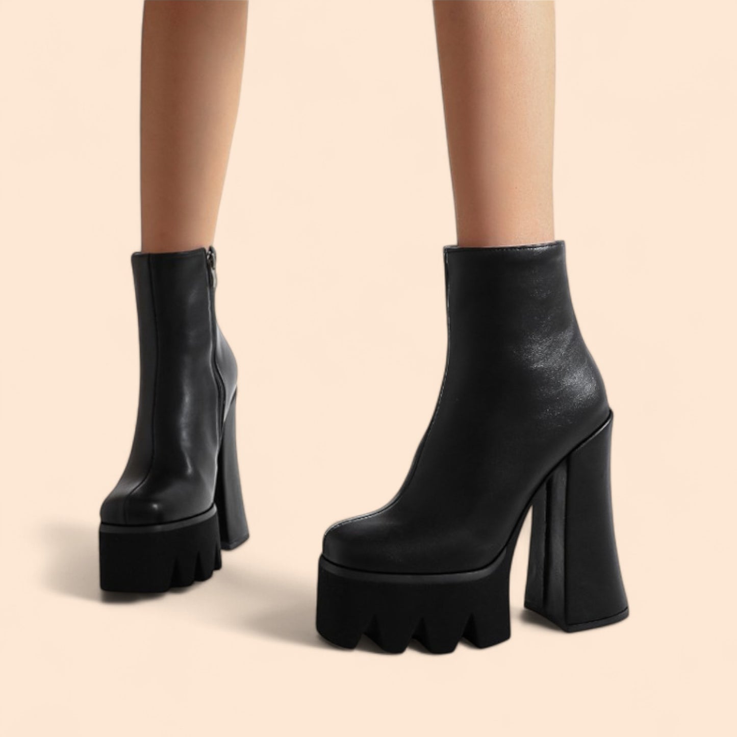 Botines Negros Plataforma Fiera