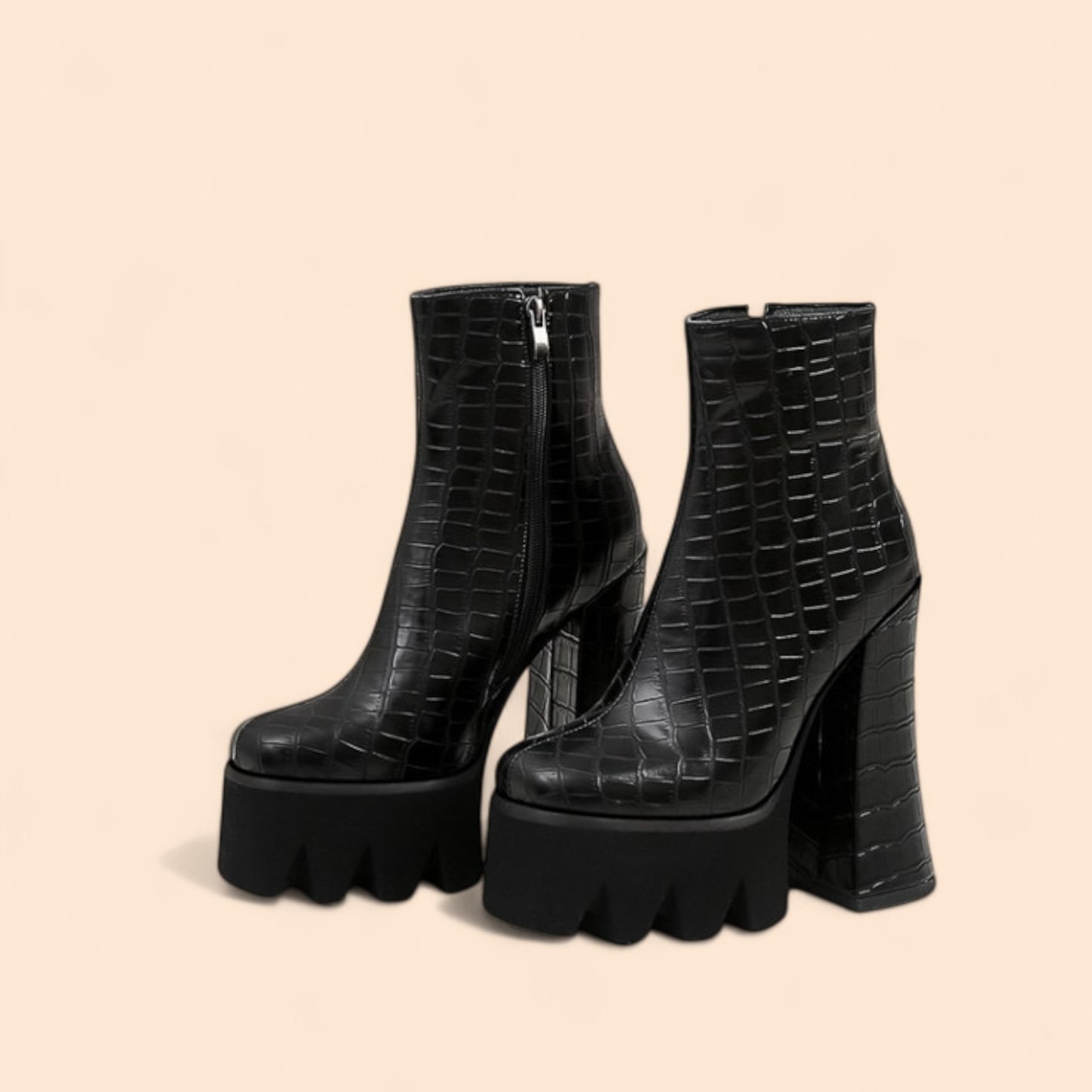 Botines Negros Plataforma Fiera