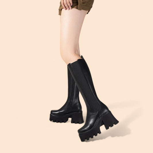 Botas Negras Plataforma Victoria