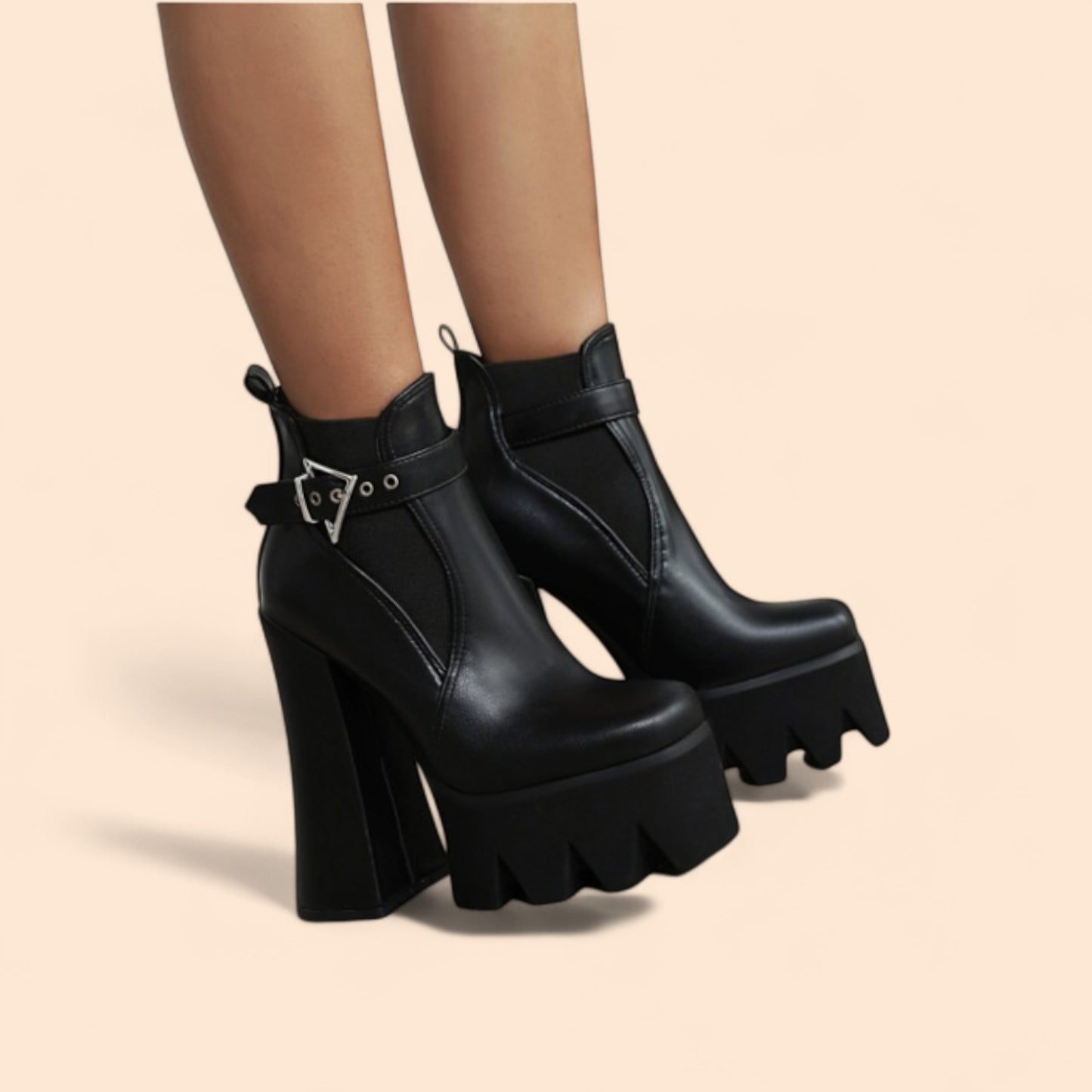 Botines Negros Plataforma Enigma