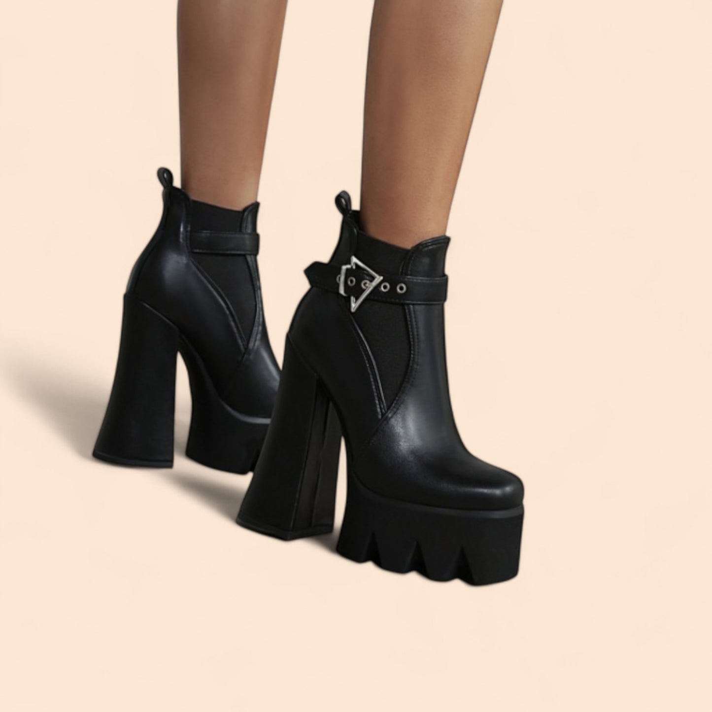 Botines Negros Plataforma Enigma